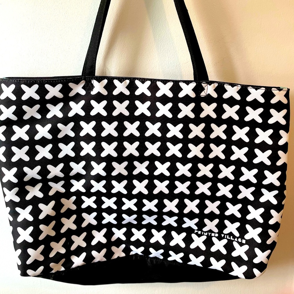 Printed Village tote bag